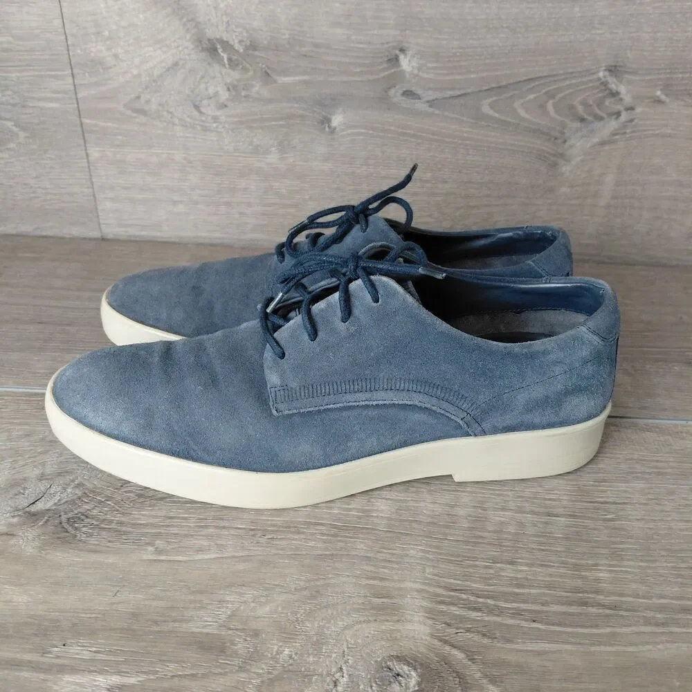 Allen Edmonds Driggs Derby Sneakers Mens 9.5 Blue Suede Leather Casual Shoes USA